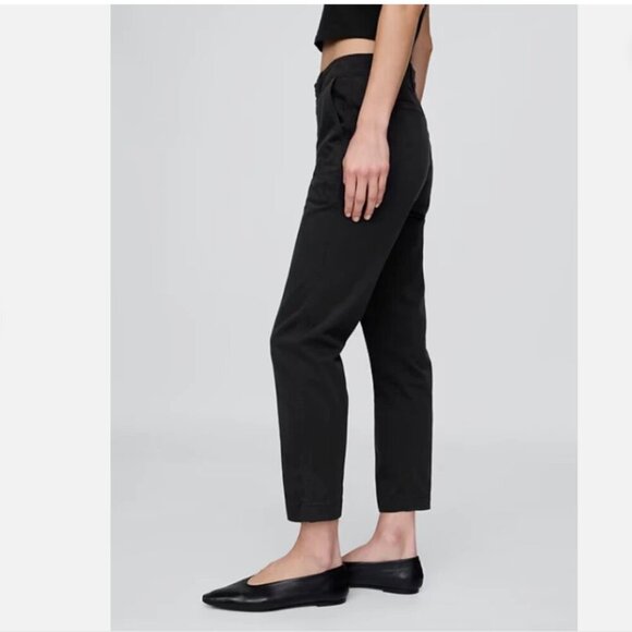 GAP Mid Rise Downtown Khakis Black Pants 00 PETITE NWT RT$70 Comfy Work Casual - Picture 3 of 12